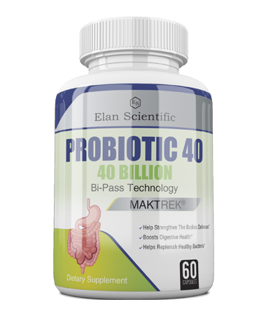 Elan Scientific Probiotic 40 Billion Risk Free Bottle